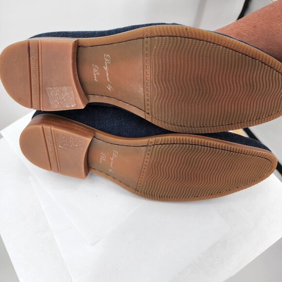 BESPOKE‎ Designed by Ravi Custom Denim Horse Bit Loafers Shoes NWOB 9ish main image 12
